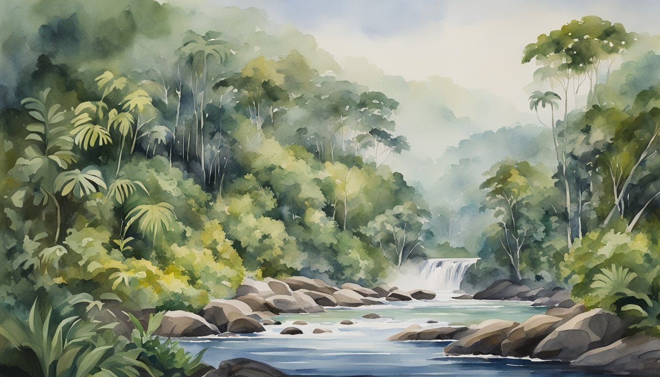 The Congo River flows through lush, tropical rainforests, teeming with diverse wildlife and vibrant flora.</p><p>The water cascades over rocky rapids, creating a dynamic and powerful landscape