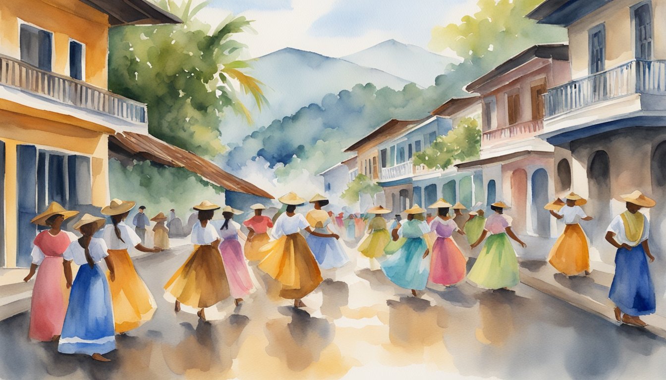 Panama's diverse culture, rich history, and unique governance are depicted through traditional dances, historic landmarks, and government buildings