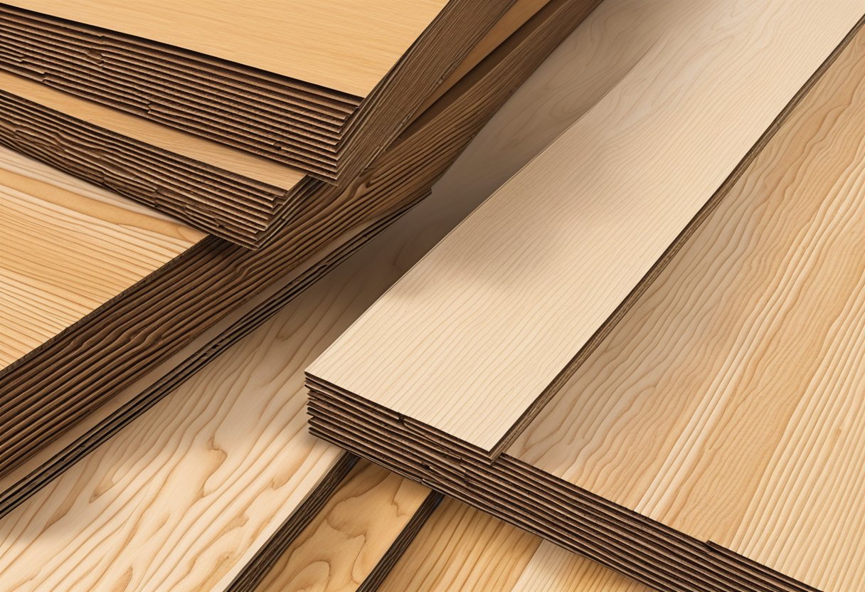 T&G plywood panels interlock, forming a sturdy and seamless surface