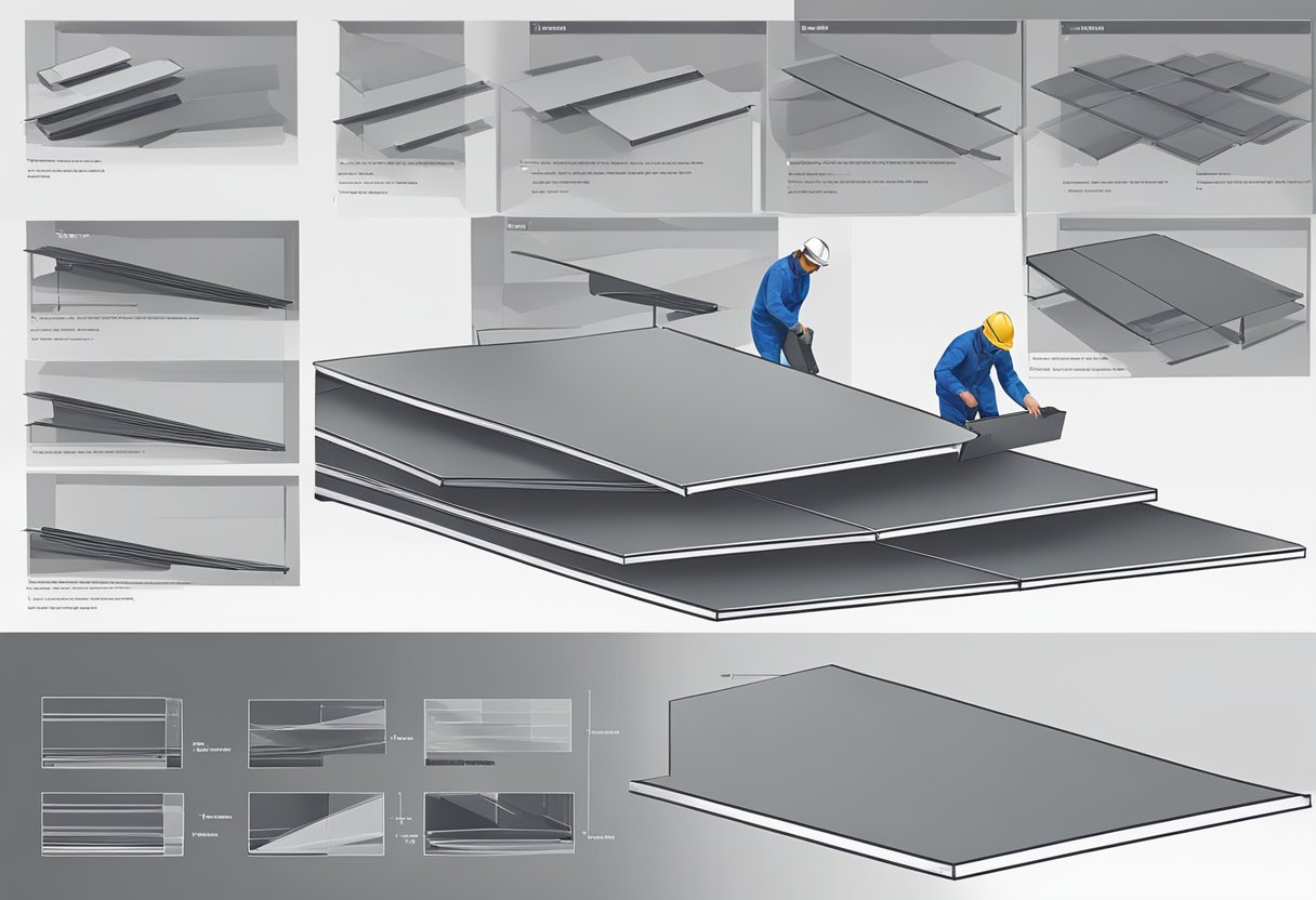 A worker lays out Formply F11 panels according to installation guidelines