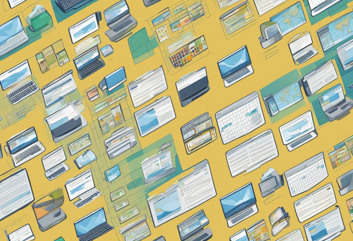 A group of case studies and applications arranged in a grid pattern on a computer screen