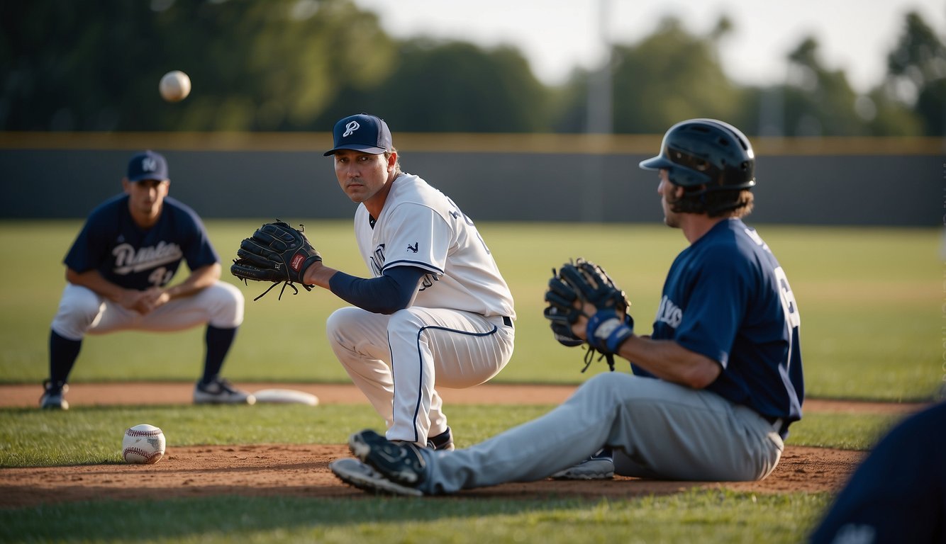 Players practice with top baseball gear from leading brands. Coaches oversee training on a well-maintained field