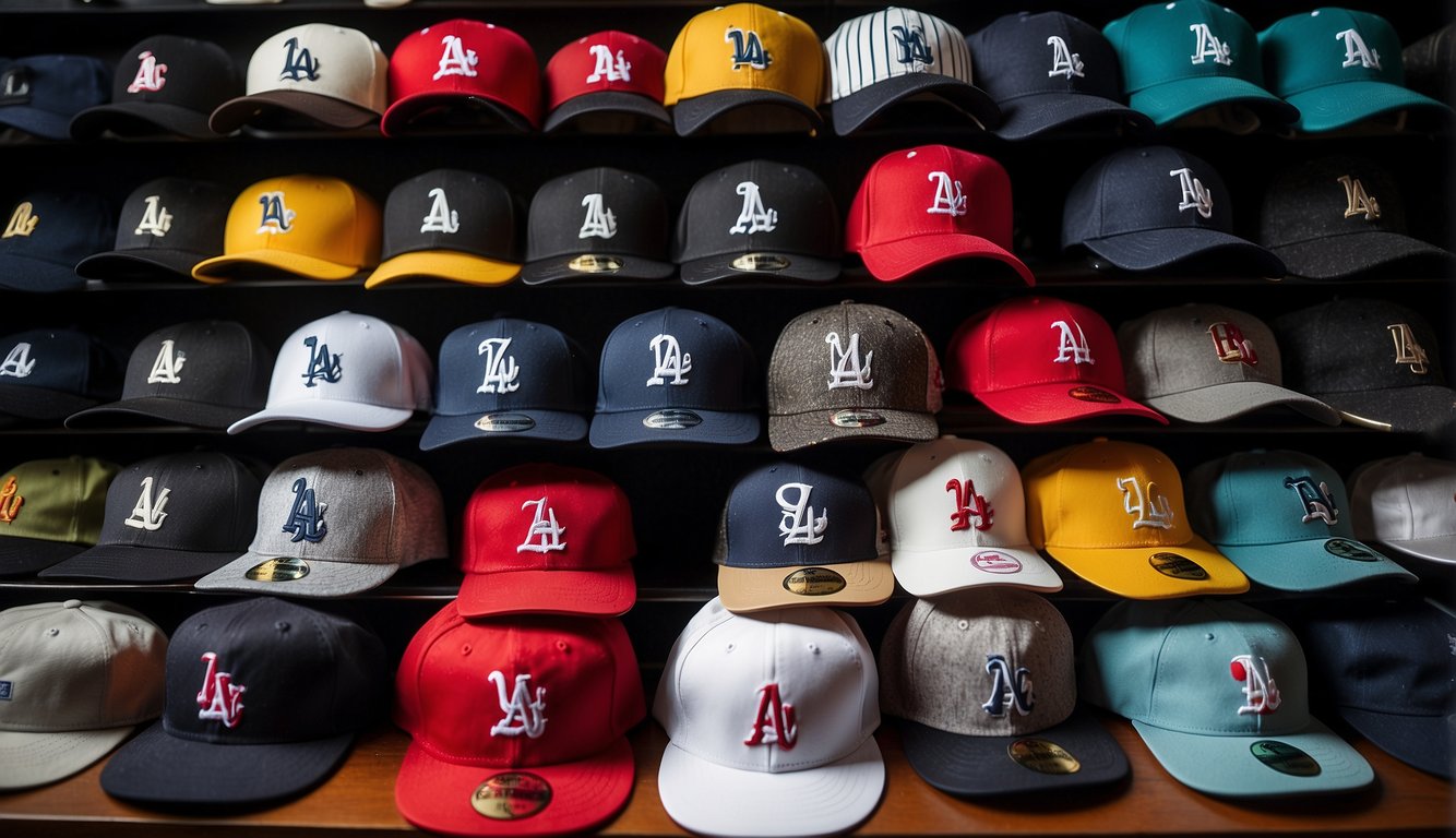 A display of various baseball hats, showcasing different styles and colors, with emphasis on fit and comfort features