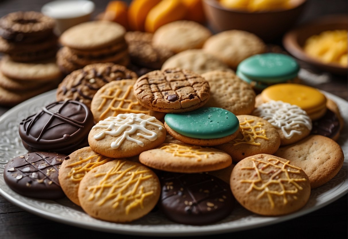 A table filled with cookies of various colors and shapes, representing different global flavors and cultures