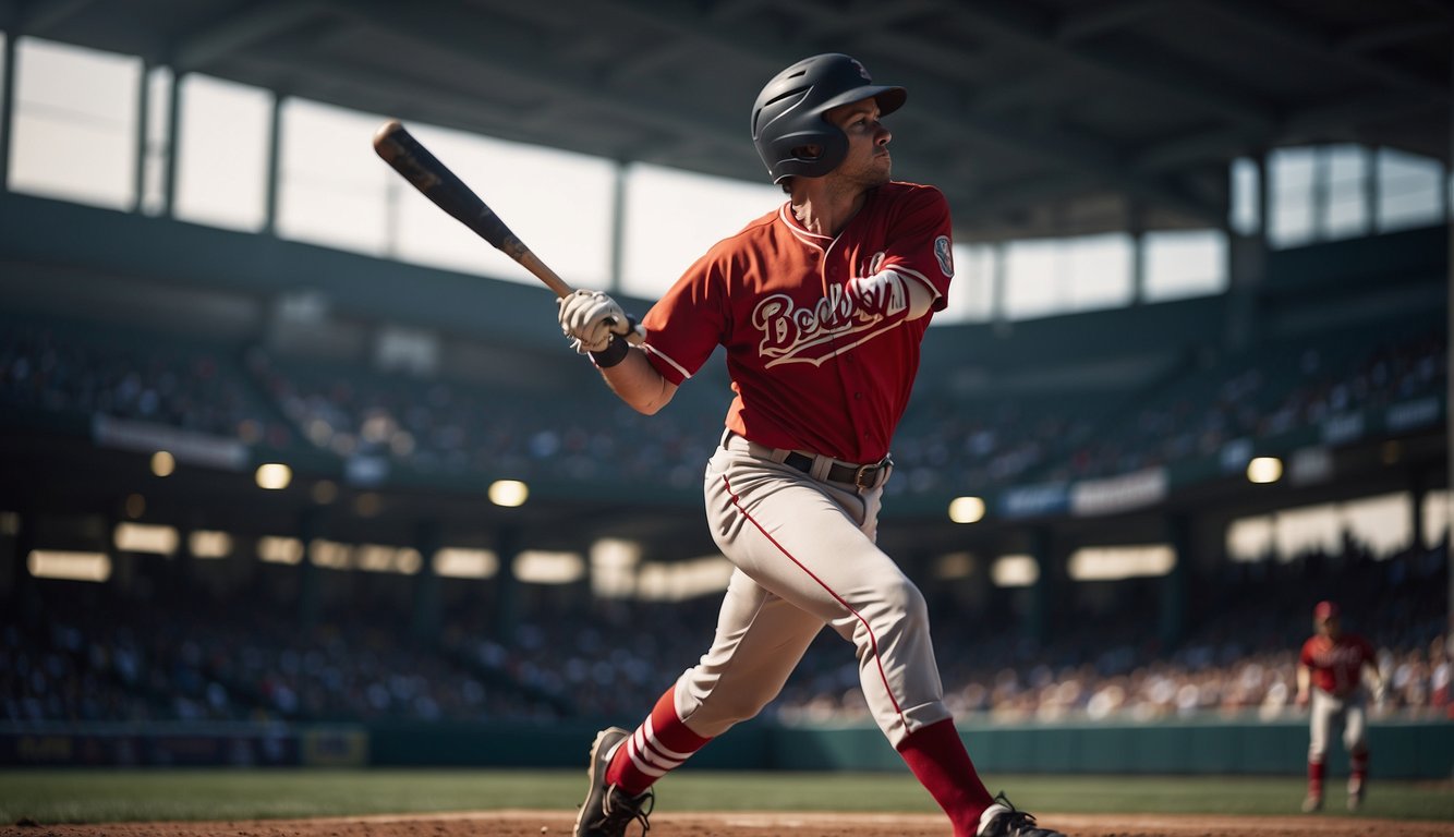 A baseball soaring through the air towards a player at bat