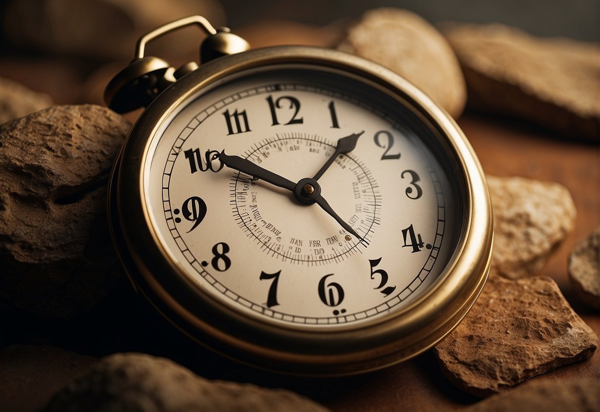 A clock showing the passage of time with the words "Quanto tempo dura o BPC LOAS" written in Portuguese