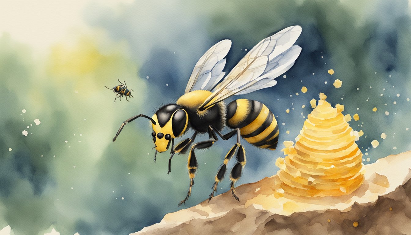 The murder wasp attacks a hive, leaving destruction in its wake