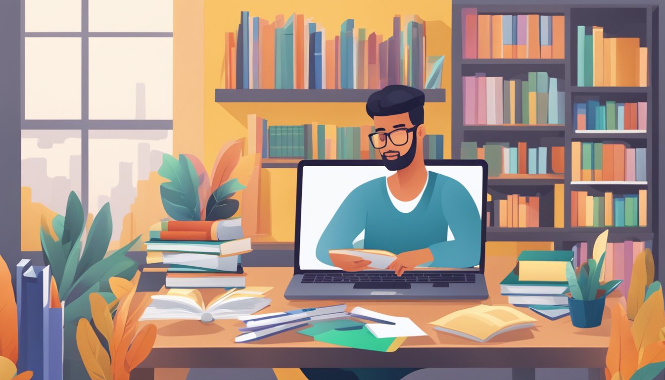 Computer Tuition: Learn Essential Skills for the Digital Age A person exploring various computer tuition options on a laptop, surrounded by books and educational materials