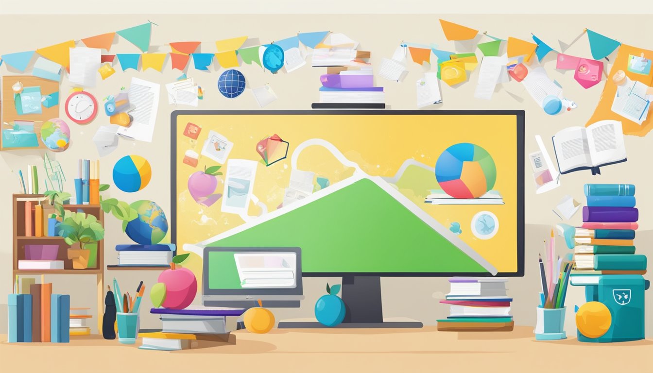 A colorful banner displays various education programs offered at eduz tuition in Choa Chu Kang, accompanied by uplifting success stories