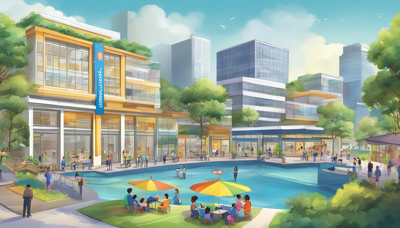 The Mavis Tuition Centre in Singapore showcases its expertise and various locations through colorful and engaging educational materials and resources