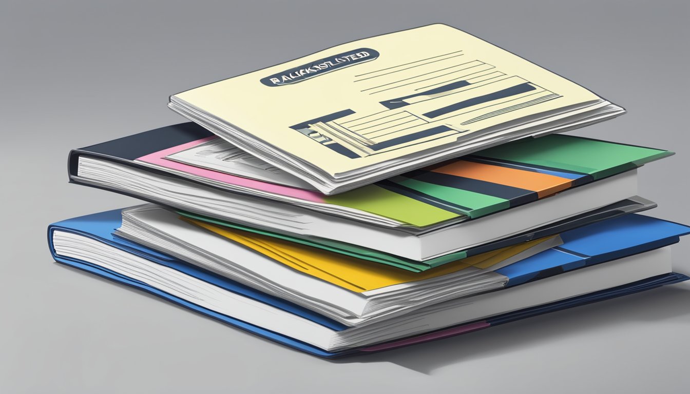 A stack of FAQ documents with "Blacklisted Tuition Agency" prominently displayed