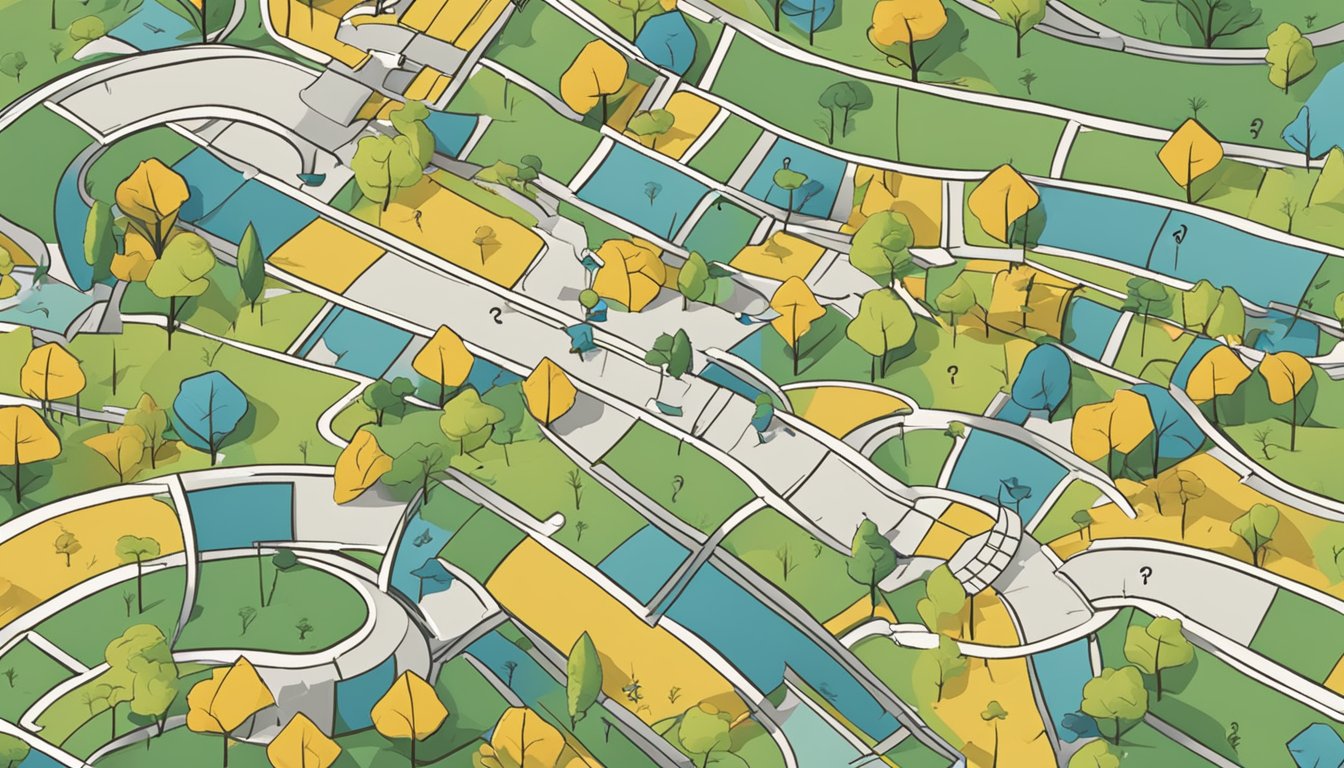 Pathfinder Tuition: Unlock Your Child's Potential with Singapore's Best Tutors A pathfinder logo surrounded by question marks, with a clear path leading to a tuition sign