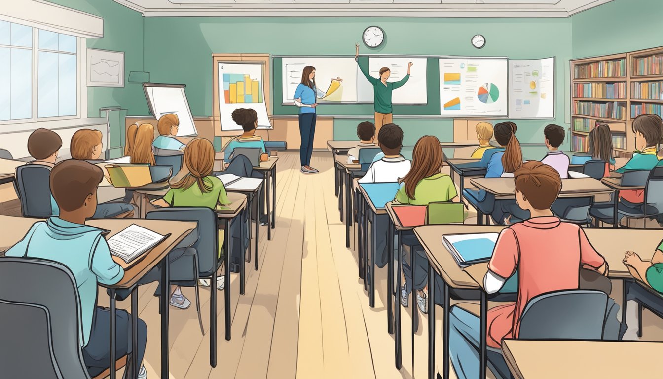 Students engaged in interactive learning, with tutors providing personalized guidance and support, leading to improved academic performance and confidence