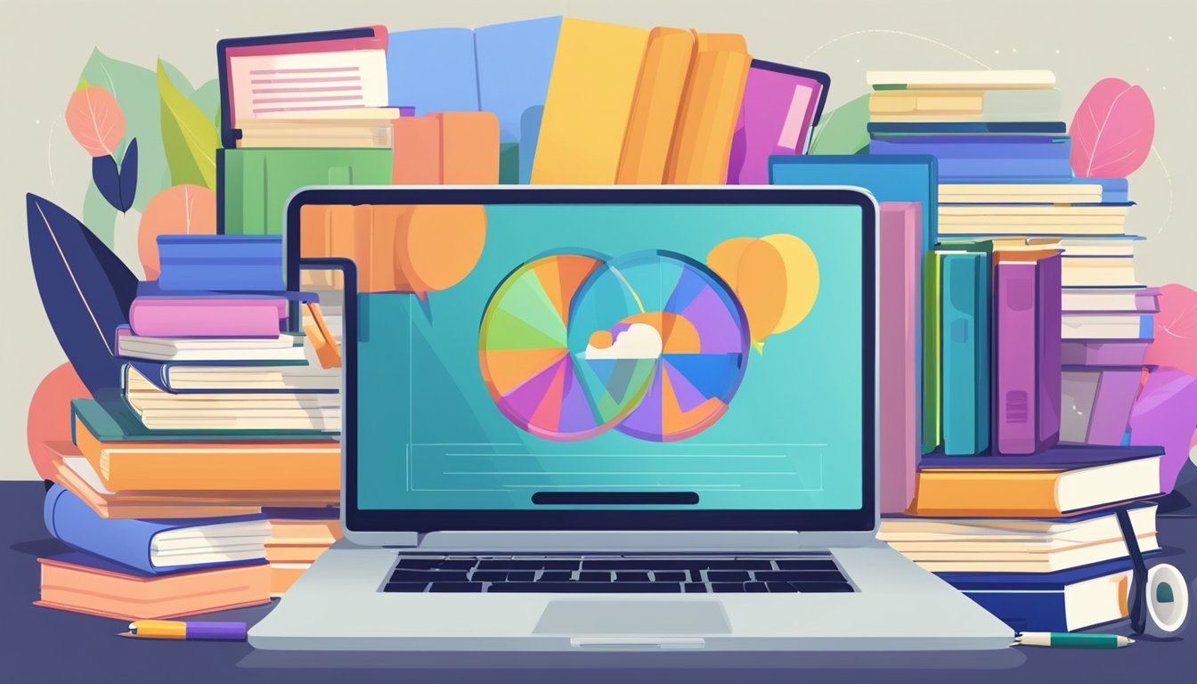 A laptop surrounded by books, with a "Frequently Asked Questions" banner on a website for best online tuition classes