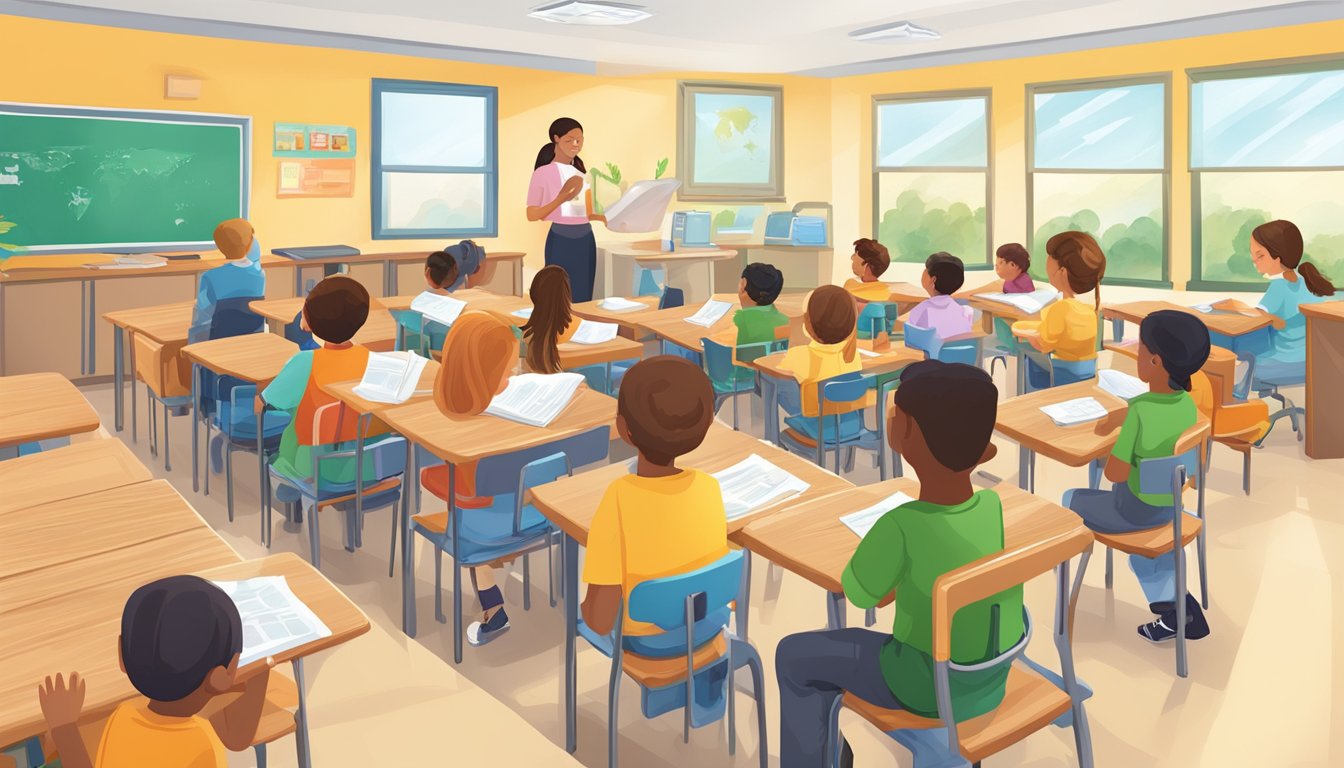 Mastering English Tuition: A Guide for Singaporean Tutors A classroom filled with eager students learning English through engaging activities and personalized instruction