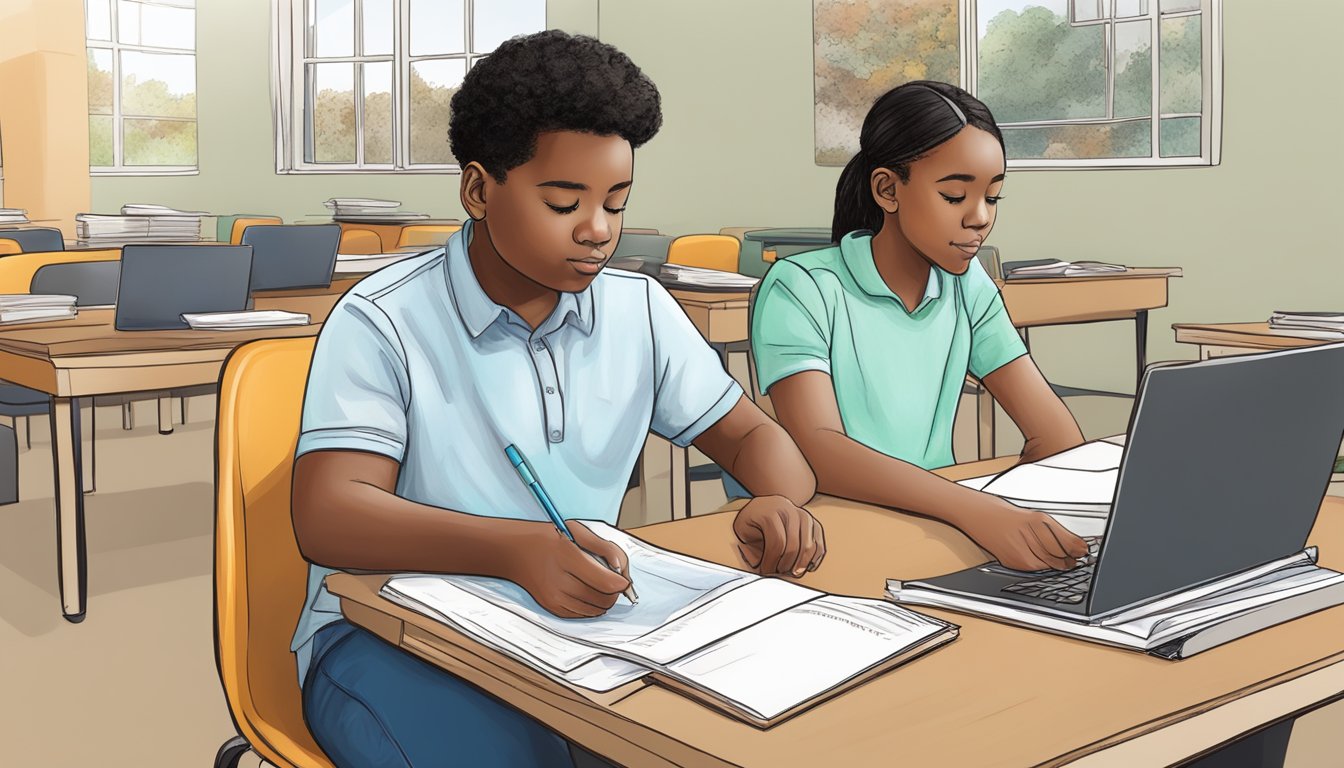 A student engages with personalized learning materials at edukate tuition