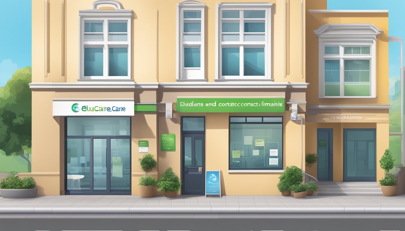 Educare Tuition Centre: Boosting Your Child's Academic Success A bright, welcoming educare tuition centre with a sign displaying "Enrolment and Contact Information" on the front window