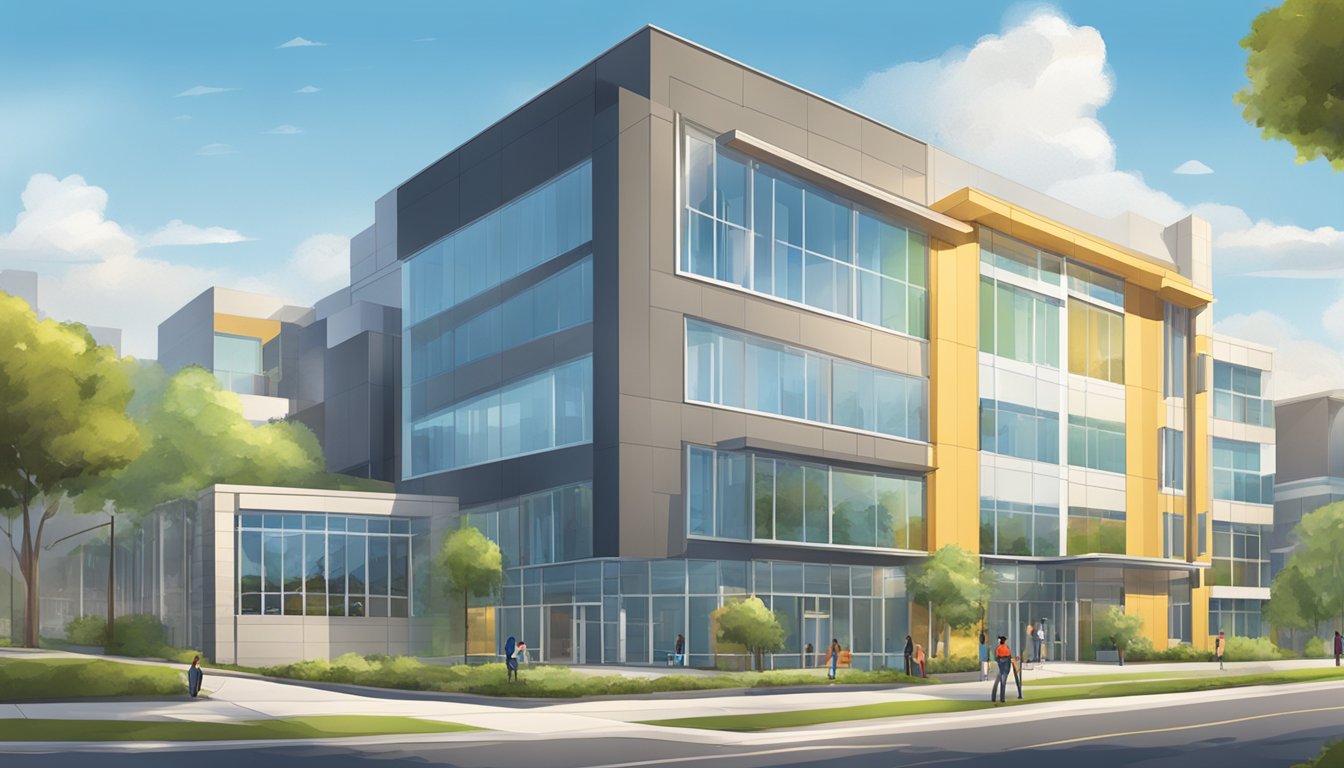A bright, modern building with "Gavin