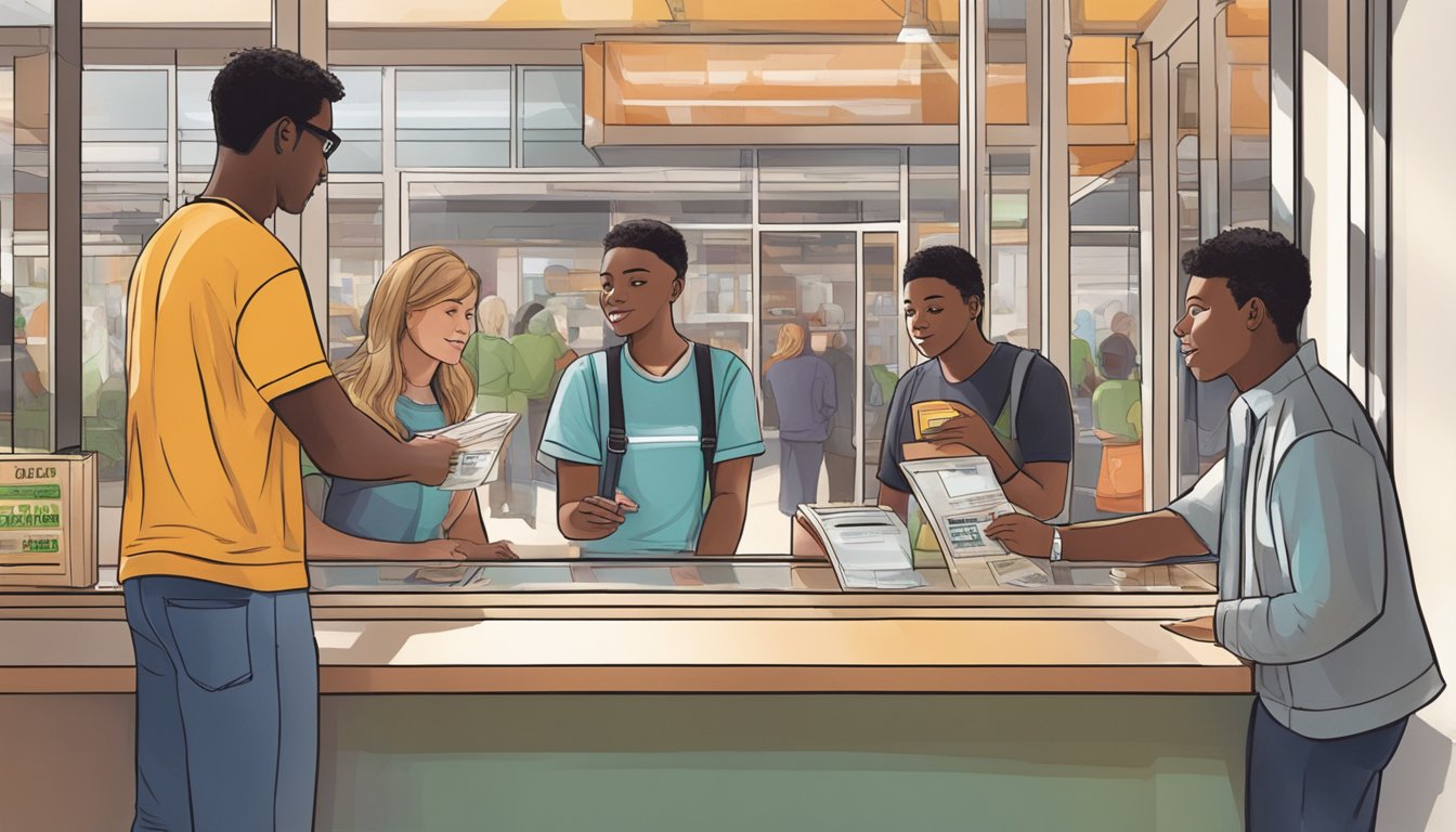 Students paying UGA tuition at a cashier's window