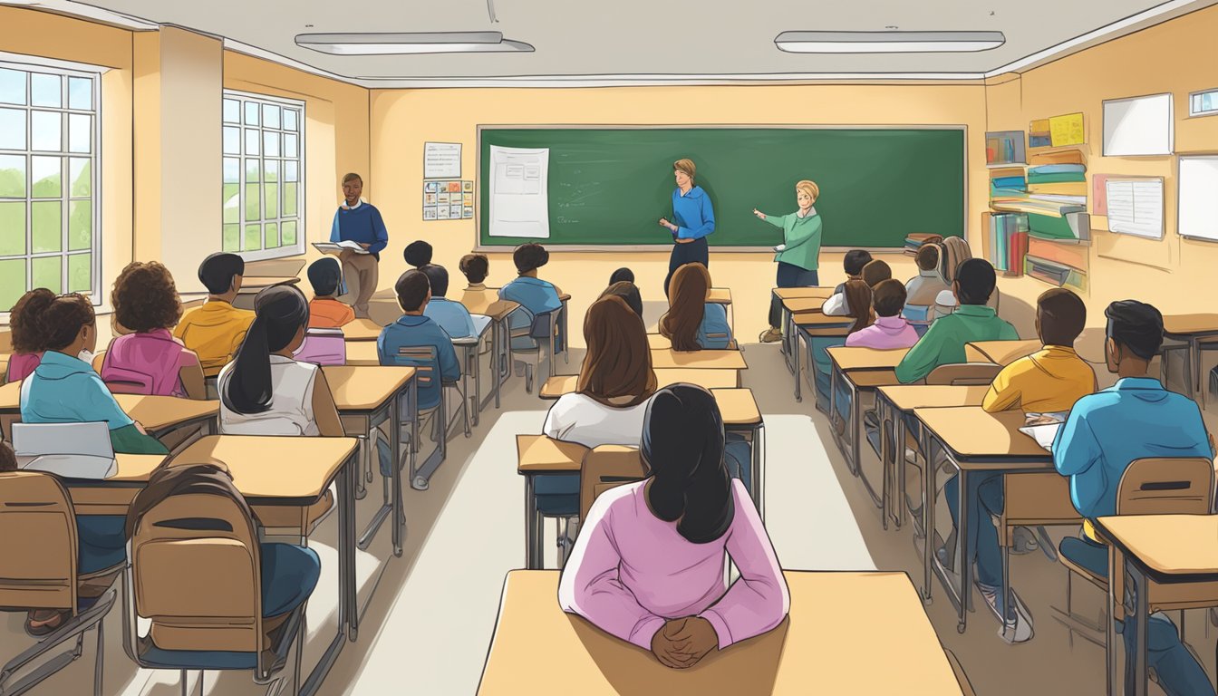 A classroom filled with engaged students receiving expert tuition