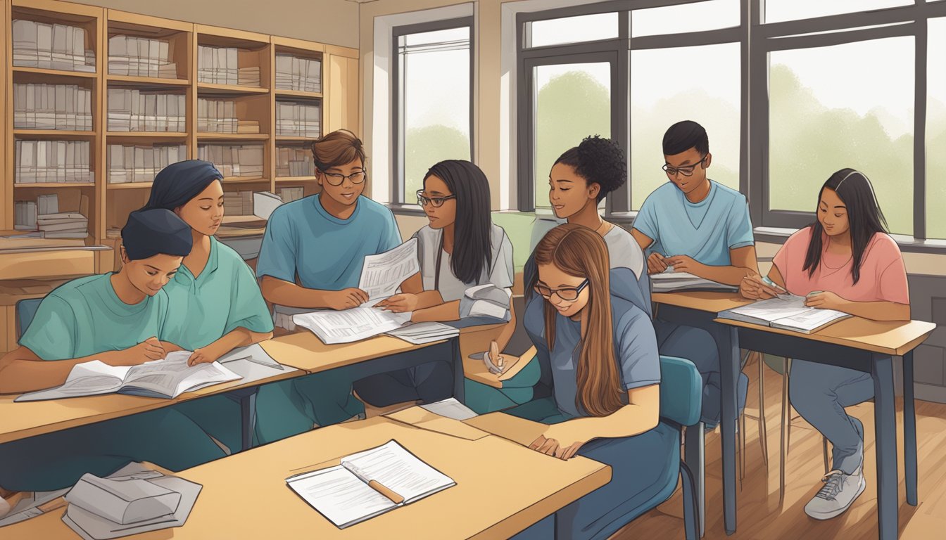 Students enrolling at PMC, paying fees, and choosing locations