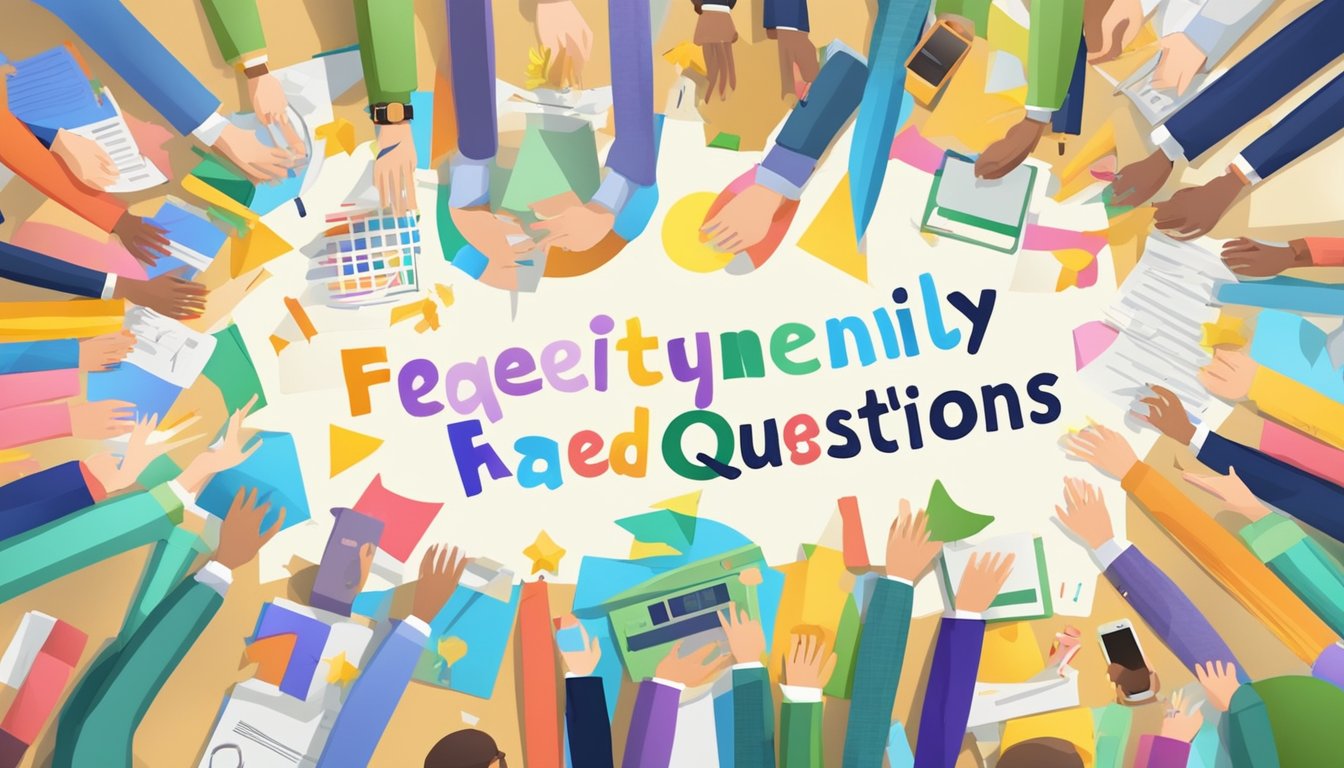 A bright and colorful banner with bold text "Frequently Asked Questions" and "Private Tuition" surrounded by happy students and teachers