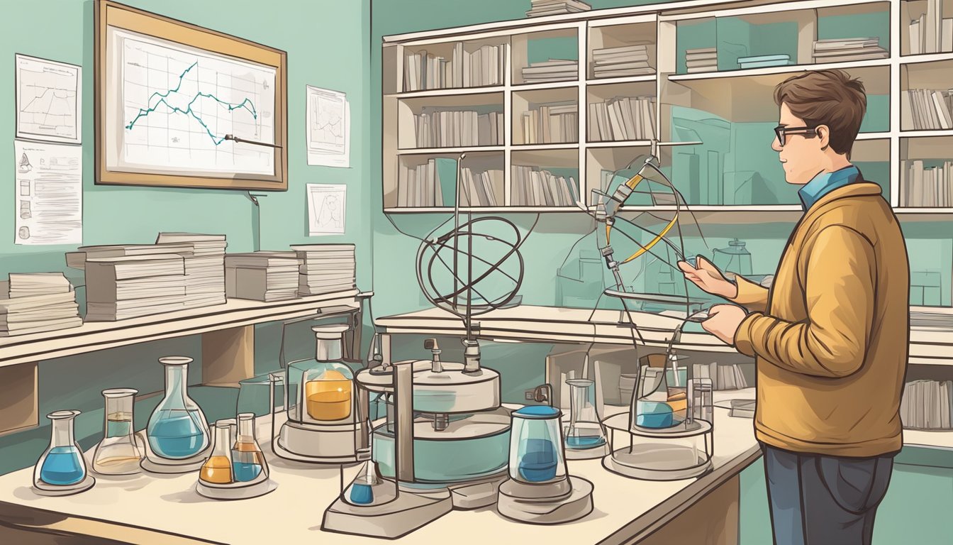 A physics tutor teaches using visual aids and hands-on experiments