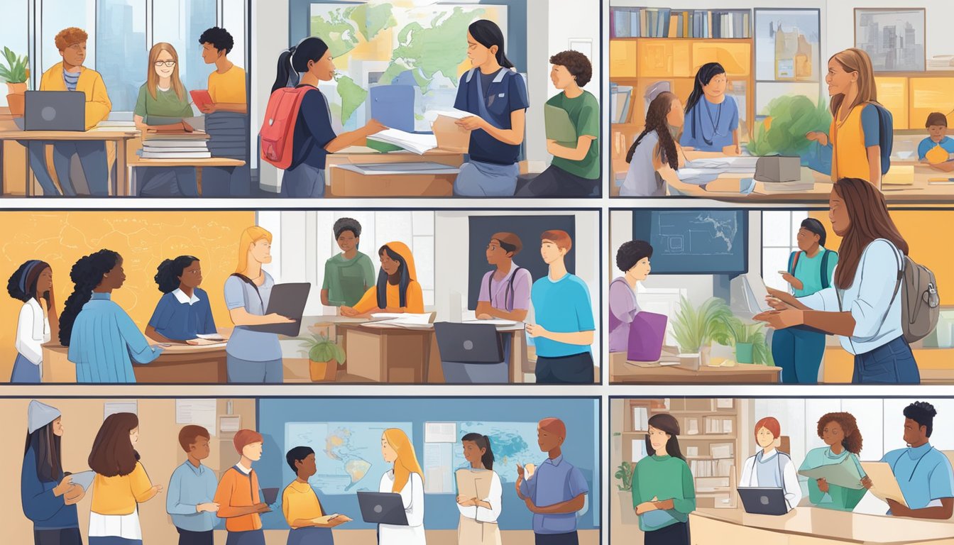 Students engage with diverse subjects in the MYP curriculum, from sciences to humanities, fostering critical thinking and inquiry