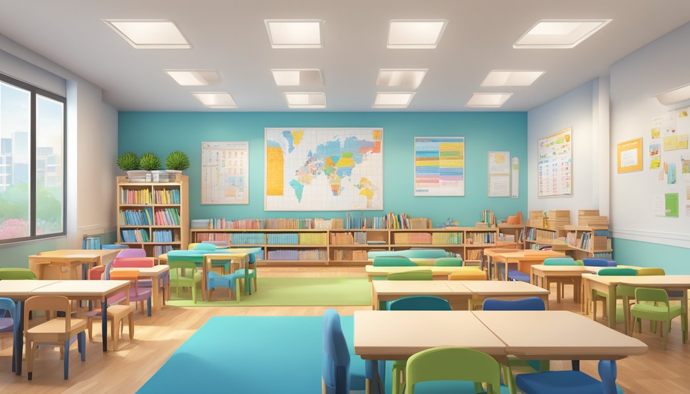 A bright, welcoming Kumon tuition centre with colorful educational materials, comfortable seating, and dedicated study areas for students of all ages