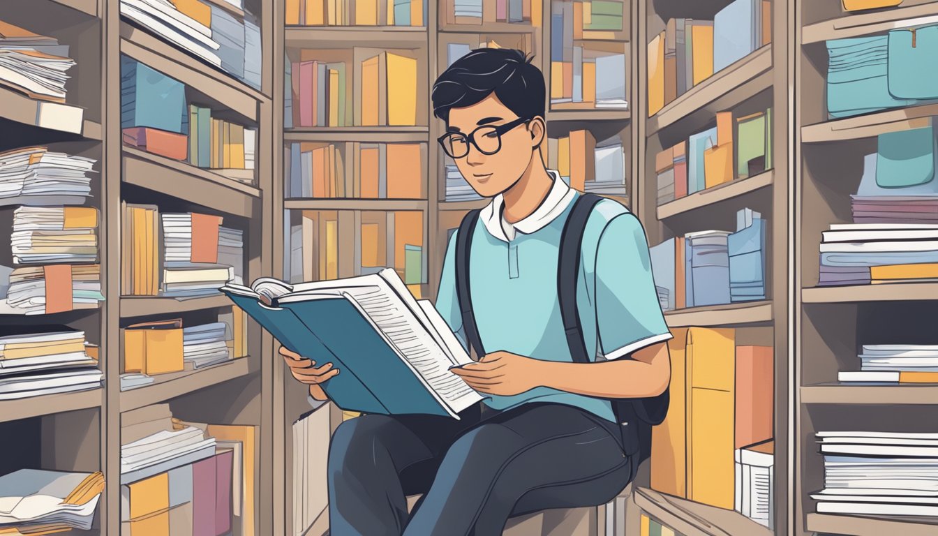 A student browses through a list of tuition assignments, highlighting and organizing them by subject and location in Singapore