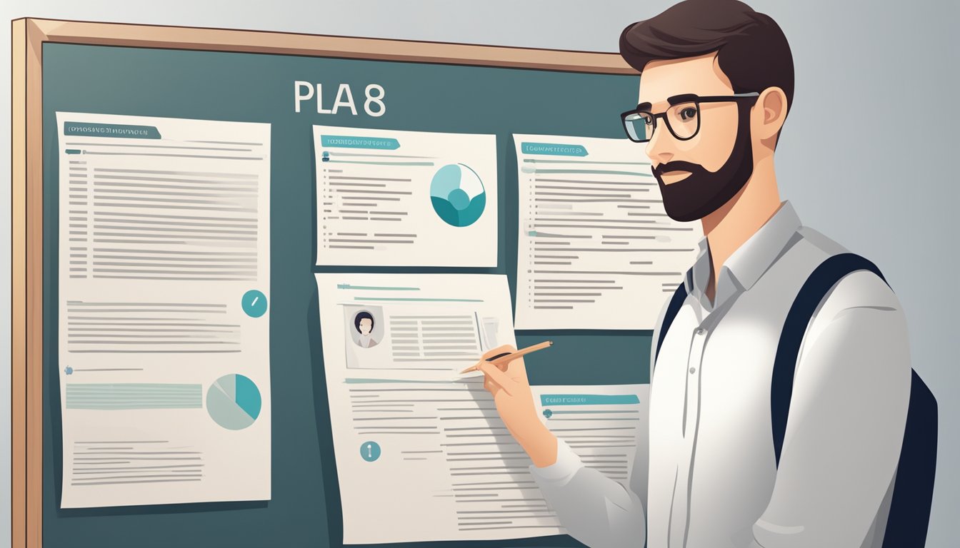 A tutor posting on a bulletin board with contact information and qualifications listed