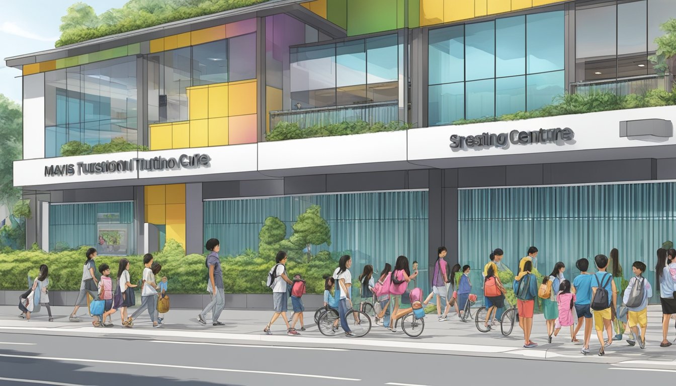 Mavis Tuition Centre in Sengkang, with its strategic location and easy accessibility, is bustling with students and parents entering and leaving the building