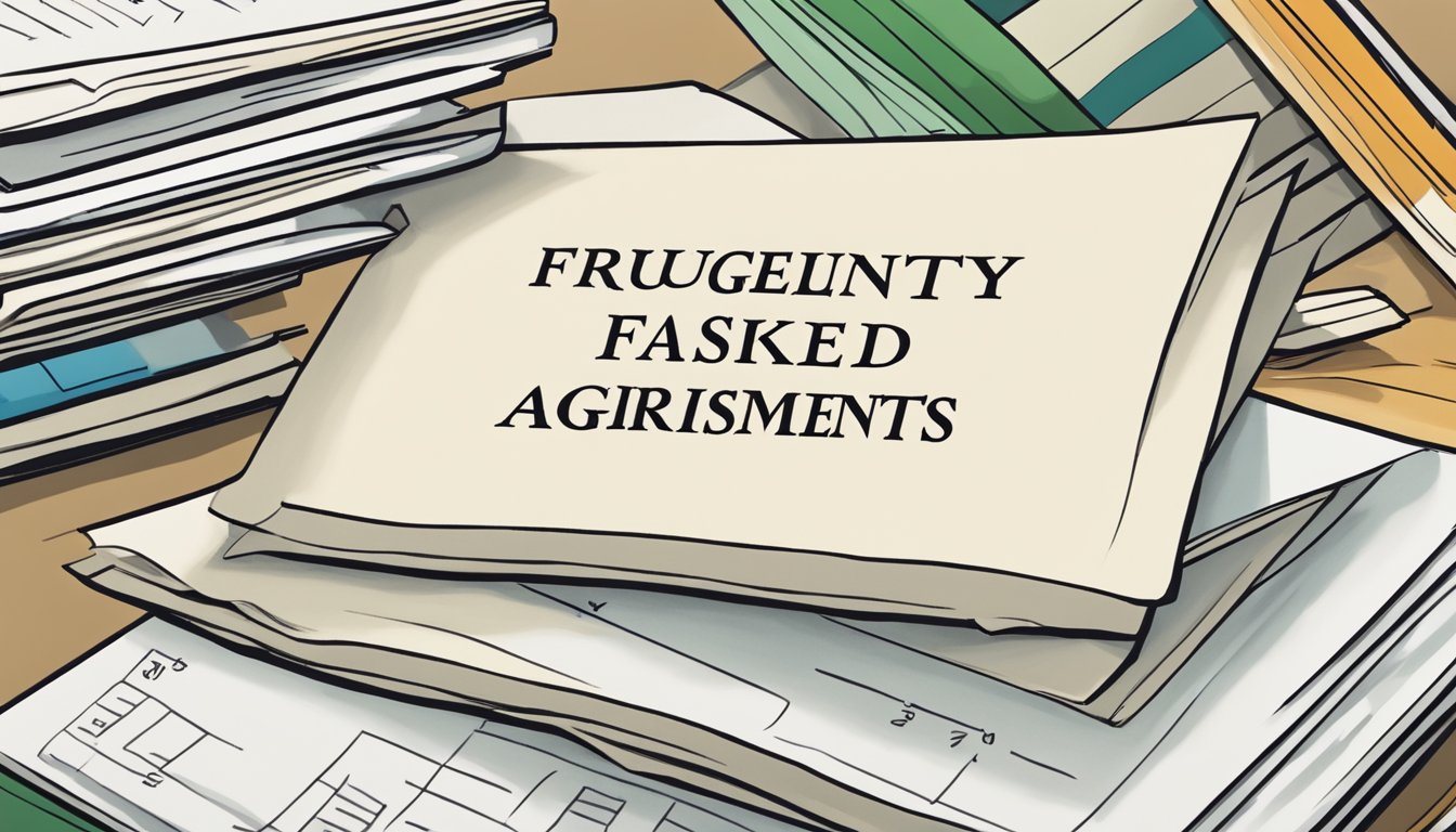 A stack of paper with "Frequently Asked Questions tuition assignments woodlands" printed on top