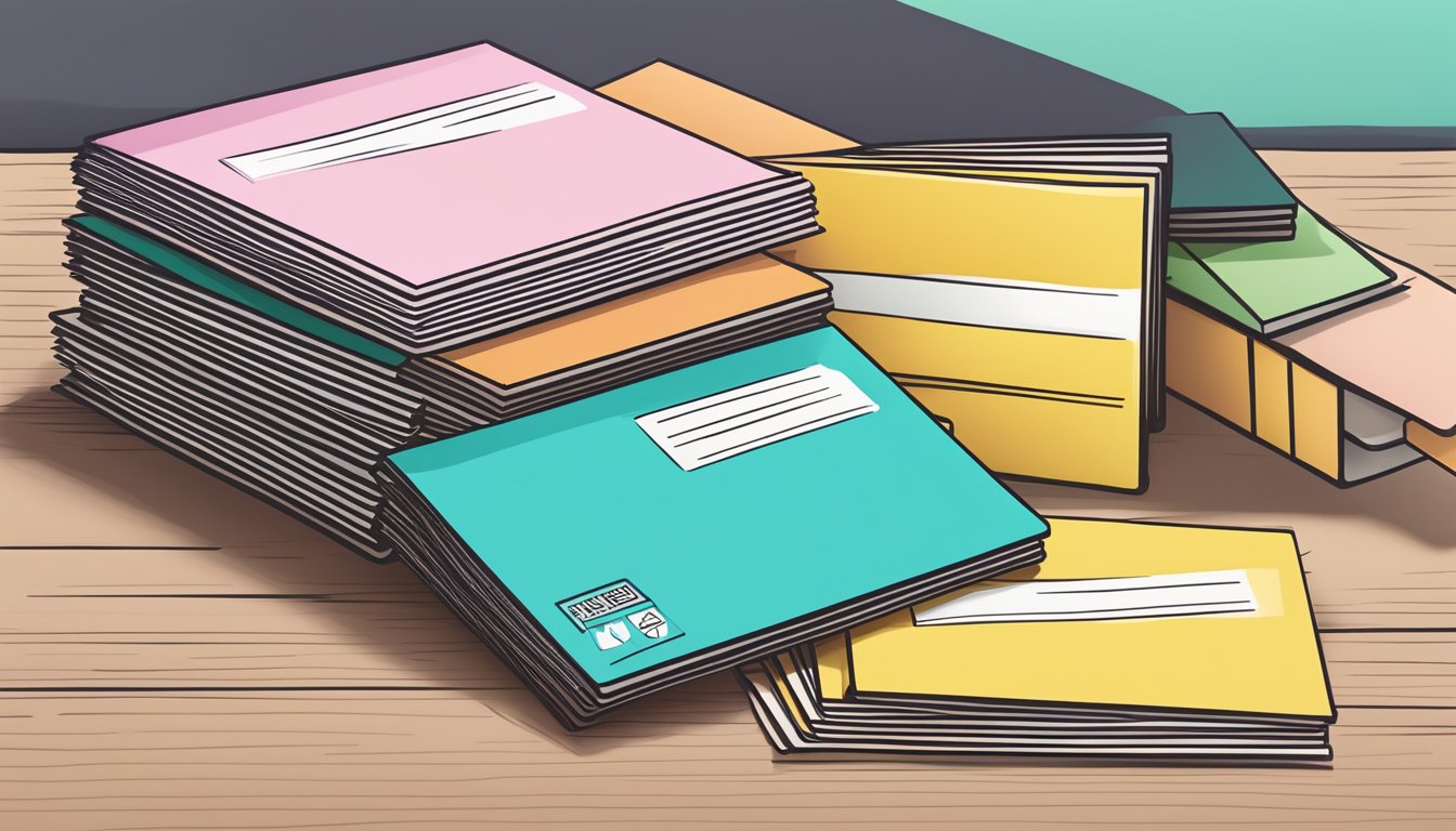 A stack of FAQ cards next to an open ezybox tuition manual