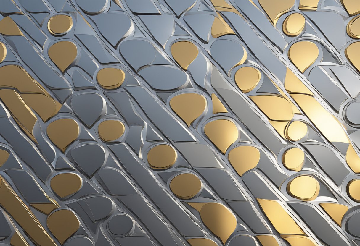 A decorative aluminum panel reflects sunlight, creating intricate patterns on the wall