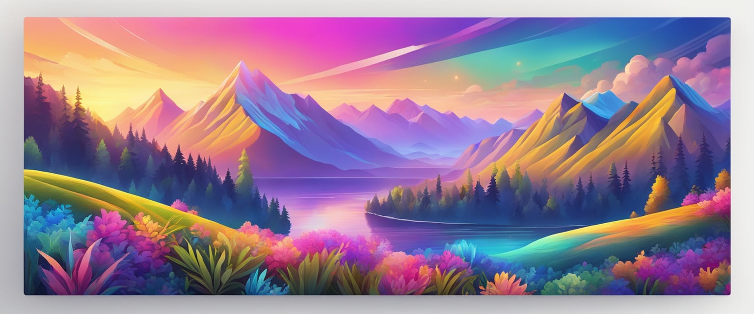 A high-resolution screen displaying vibrant 4K wallpaper with intricate details and sharp lines, showcasing the clarity and depth of 4K resolution