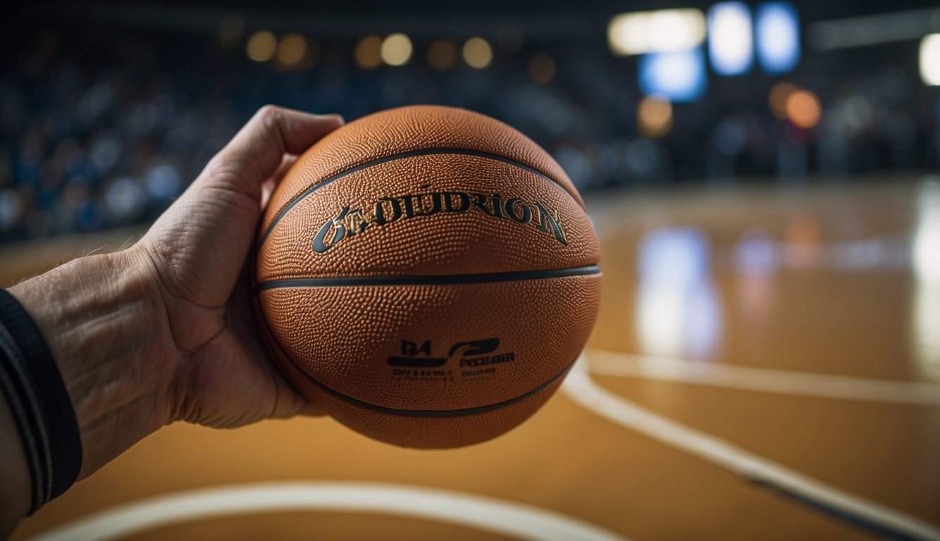 A basketball bounces off a finger, causing pain. The injured finger is elevated and iced to reduce swelling. A splint may be applied for support