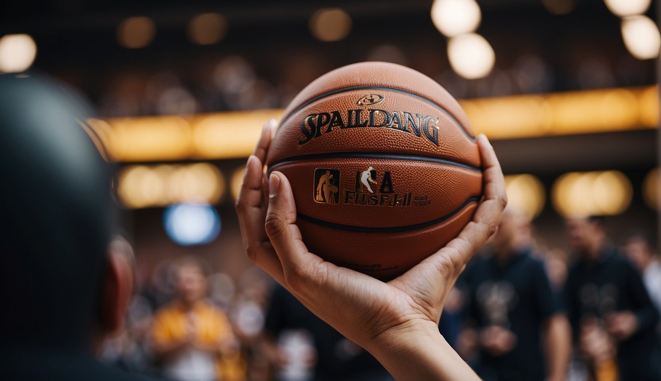 A basketball bounces off a finger, causing a wince of pain