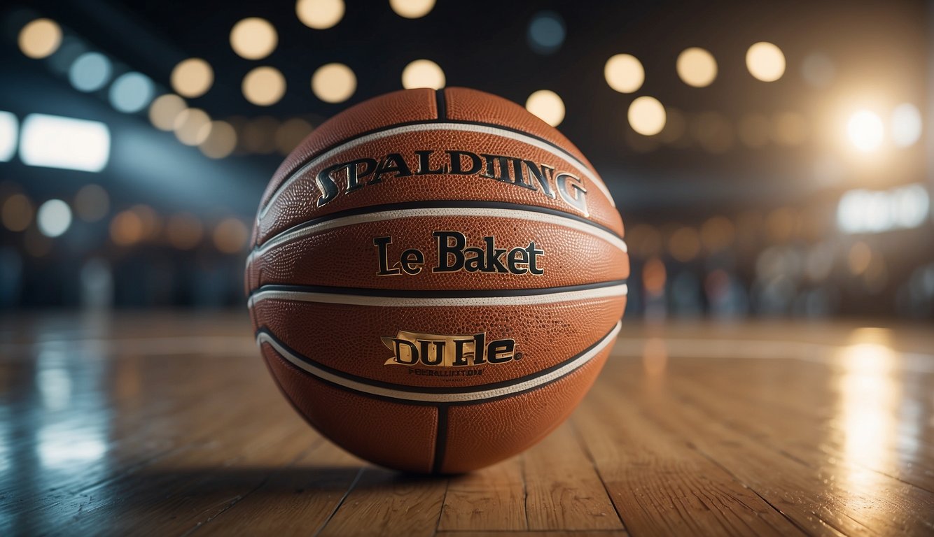 A basketball labeled with "le basket" in French