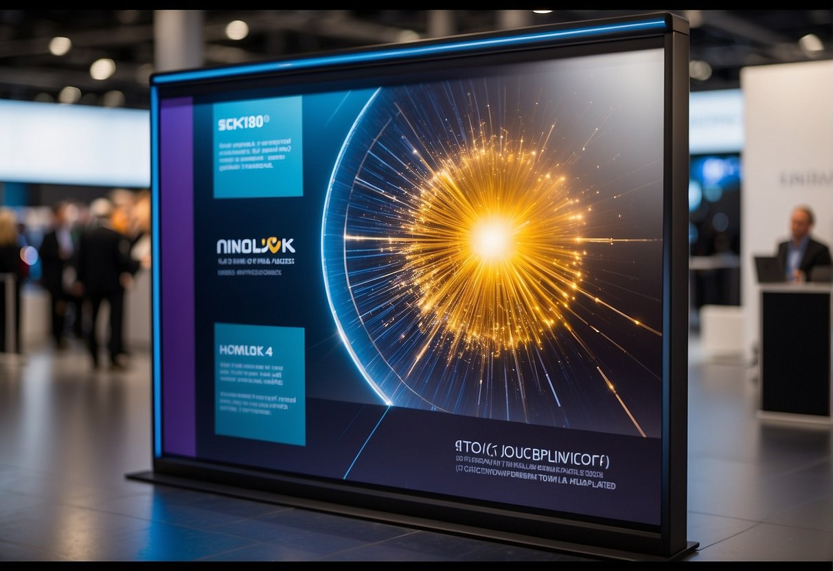 The nimlok display showcases seamless functionality and convenience, with sleek design and easy-to-use features for a captivating trade show exhibit