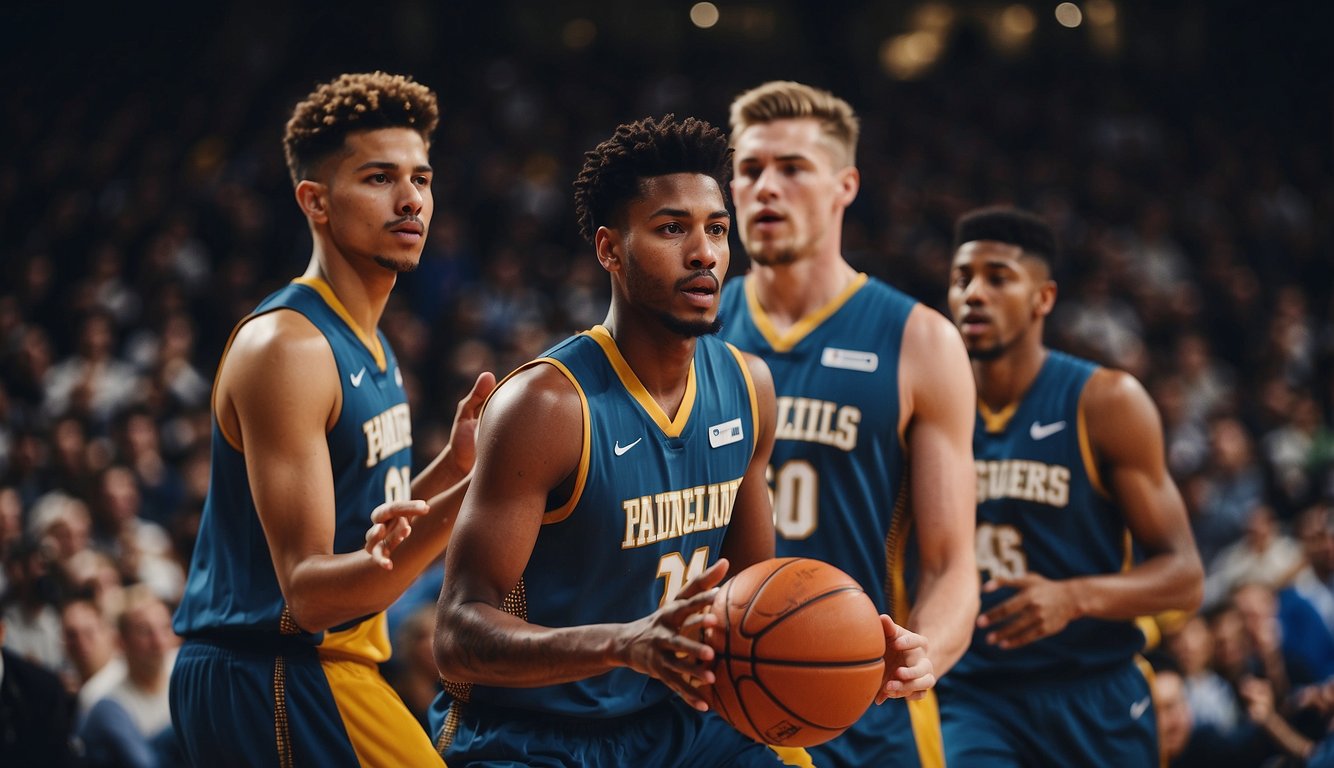 Players dribbling, shooting, and passing with precision. Coaches strategizing on the sidelines. Fans cheering and celebrating. The future of basketball depends on these crucial abilities