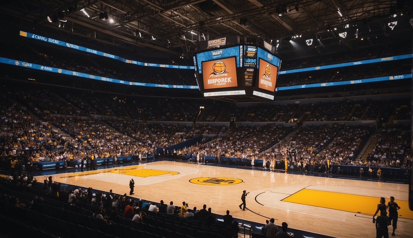 The basketball arena is the biggest, with towering stands and a state-of-the-art scoreboard. Fans enjoy spacious seating, luxury suites, and a variety of food and beverage options