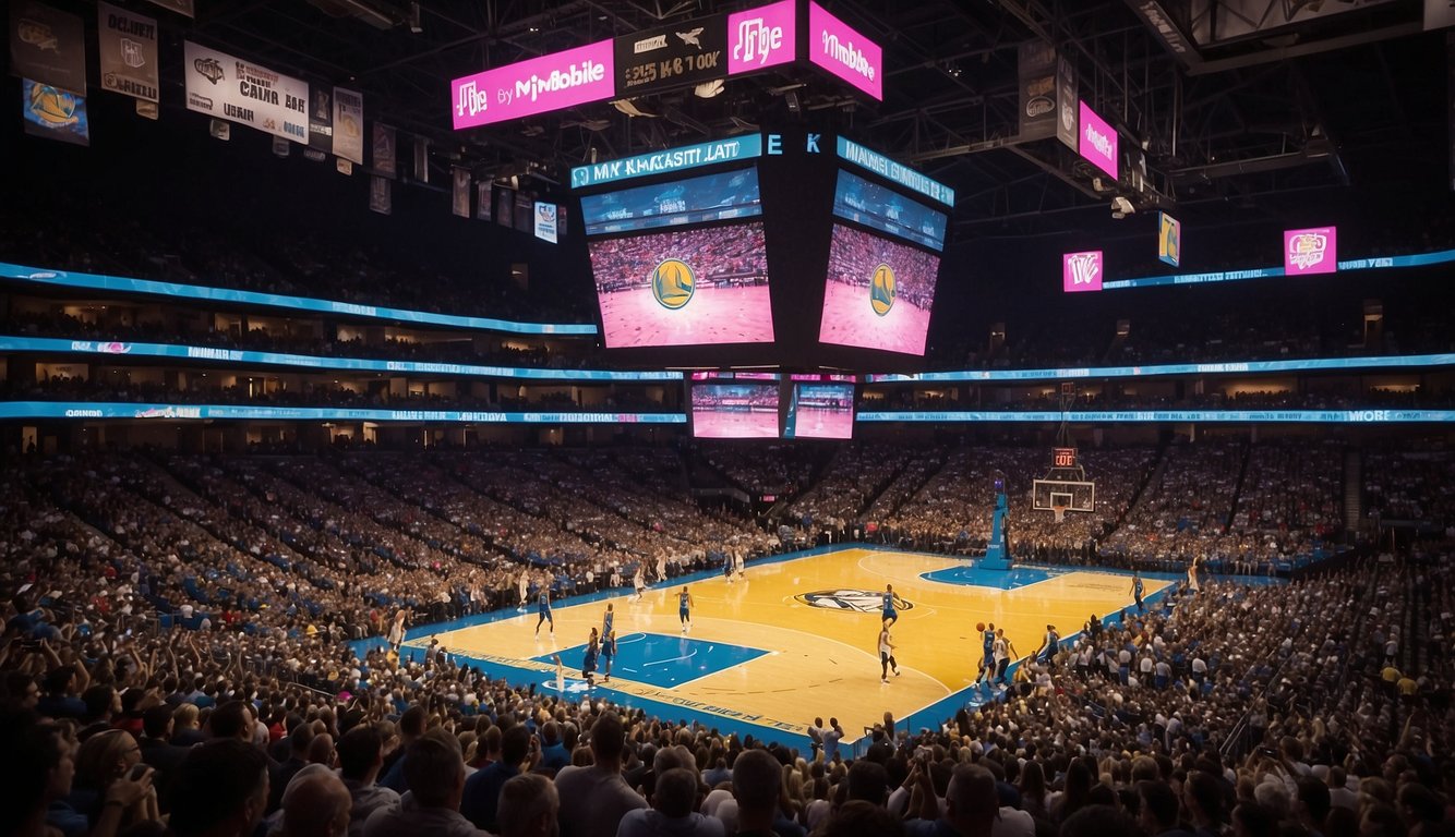 A packed T-Mobile Center in Kansas City during a basketball game