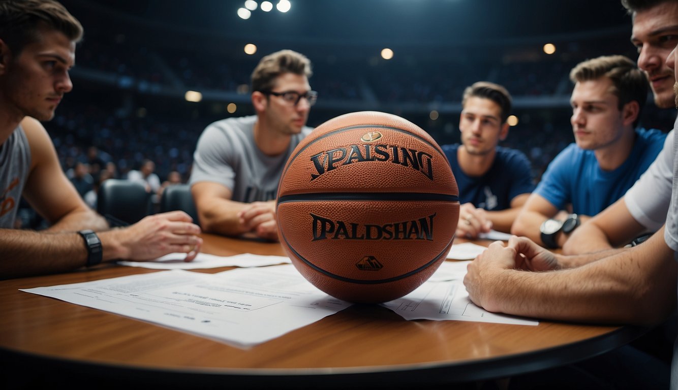 Players being drafted, teams strategizing. No degree needed for basketball