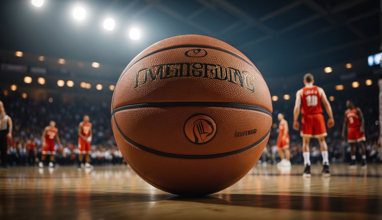 Players gather on the court, awaiting the referee's whistle. The ball is tossed into the air, and the game begins with a jump ball