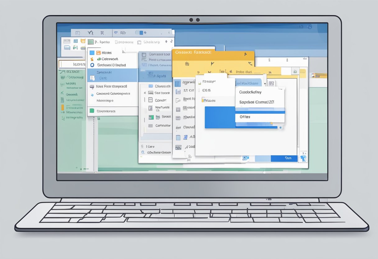 A computer screen with the Outlook email interface open. The cursor hovers over the scheduled email, a "cancel" button highlighted