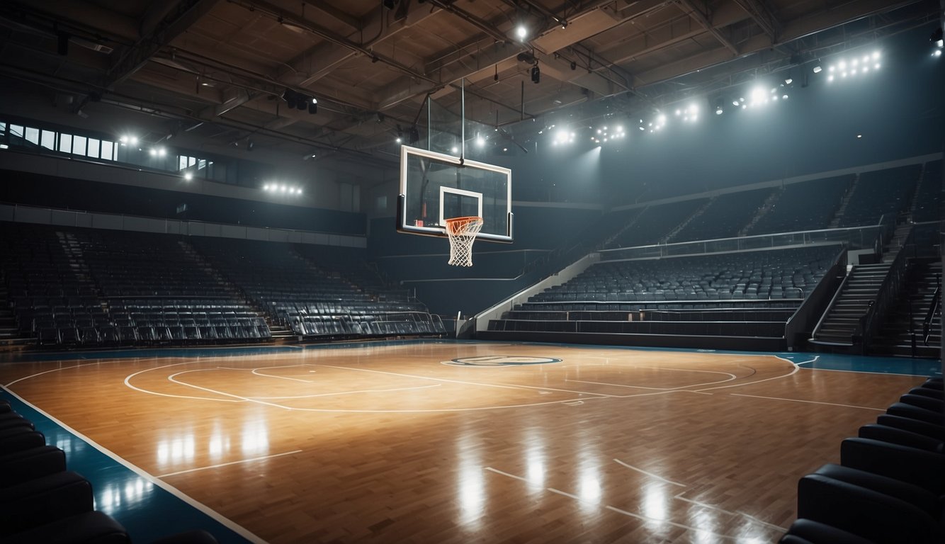 A basketball court with VIP seating and luxury amenities for exclusive events and packages