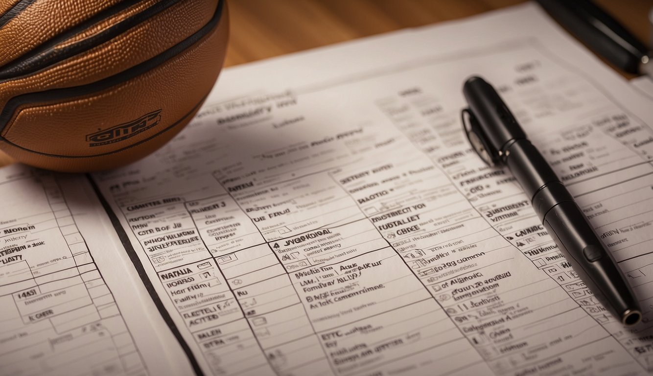 A checklist with legal and ethical considerations for basketball game prep