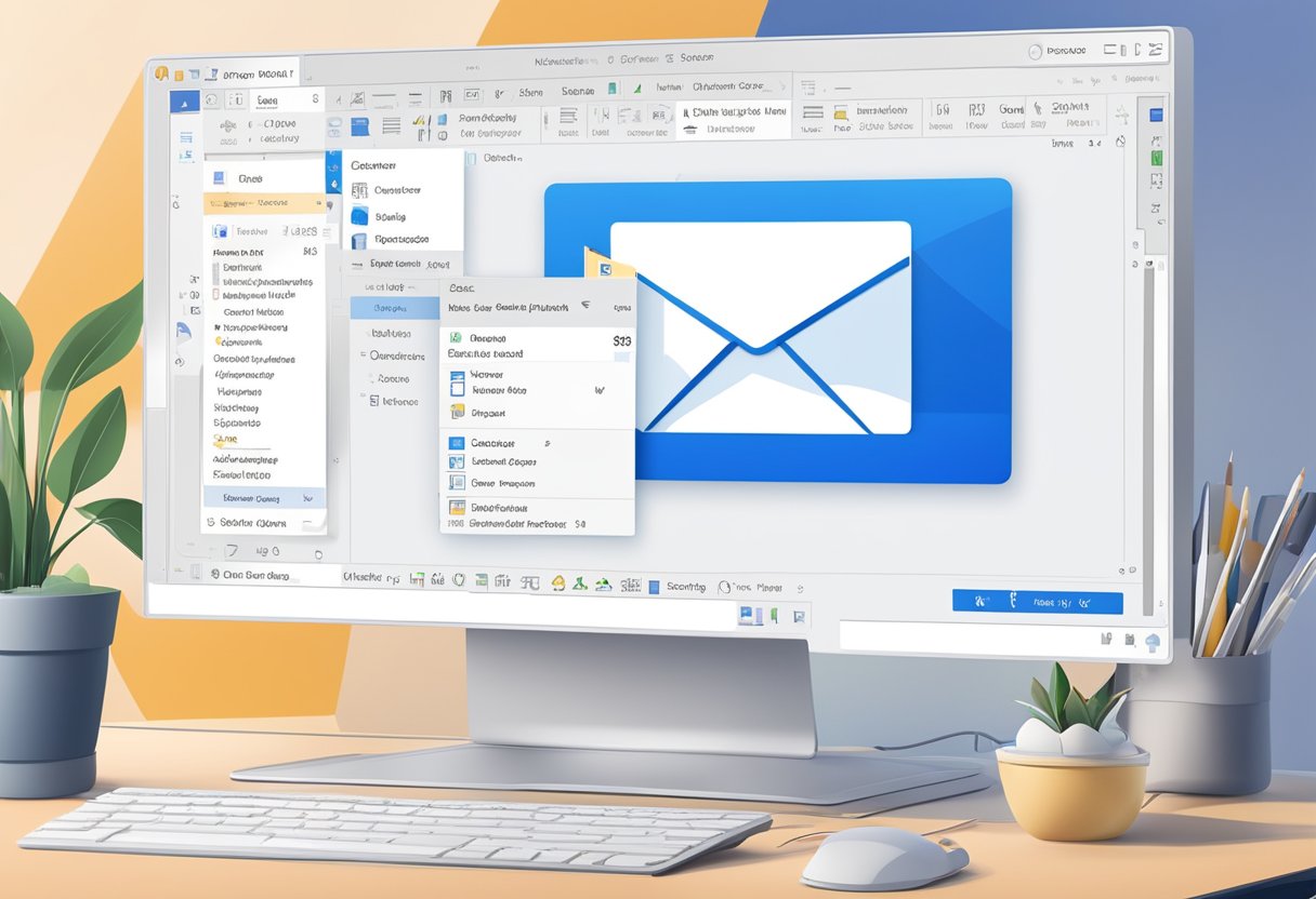 A computer screen displaying an open email in Microsoft Outlook. The cursor hovers over the email body, ready to edit. The toolbar at the top of the screen shows various editing options