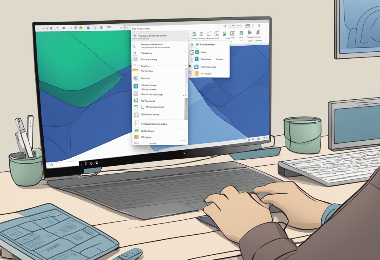 A computer screen showing the Outlook interface with the Immersive Reader feature enabled, and a cursor hovering over the option to turn it off